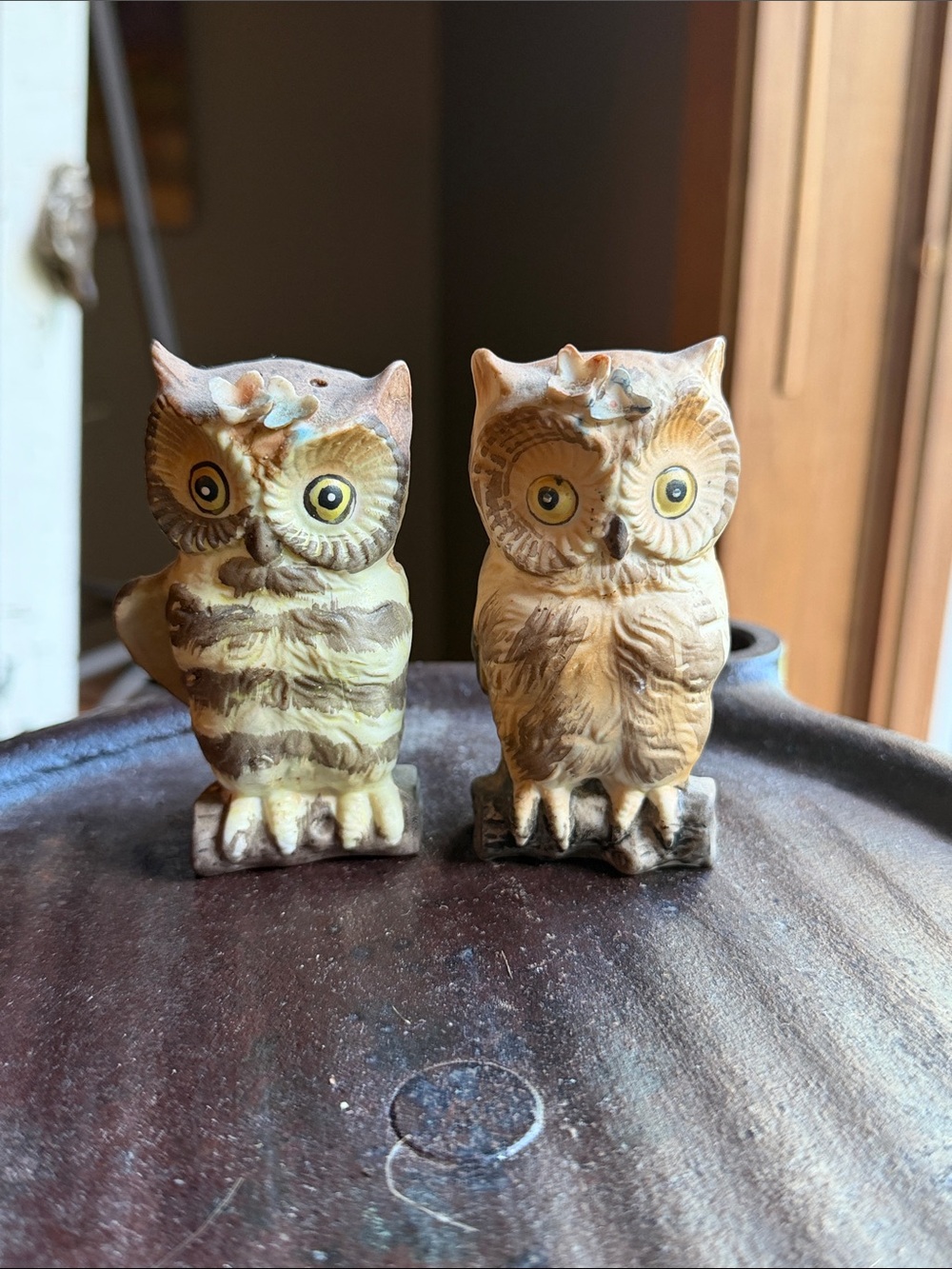Vintage Lefton Owl Salt and Pepper Pair